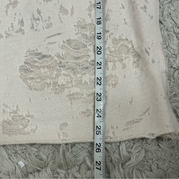 IRO Cenix Woman's Cream Off White Distressed Raw Hem Sweatshirt - Picture 12 of 12